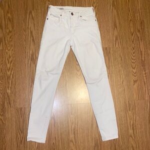 True Religion Halle (high rise super skinny) white jeans